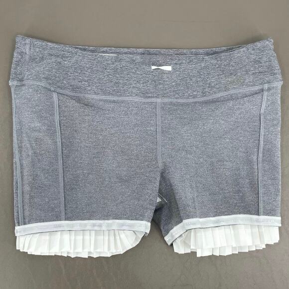 Lululemon Pleat to Street II White Gray Running Tennis Skirt Twirly Cute Size 10 - Picture 9 of 13